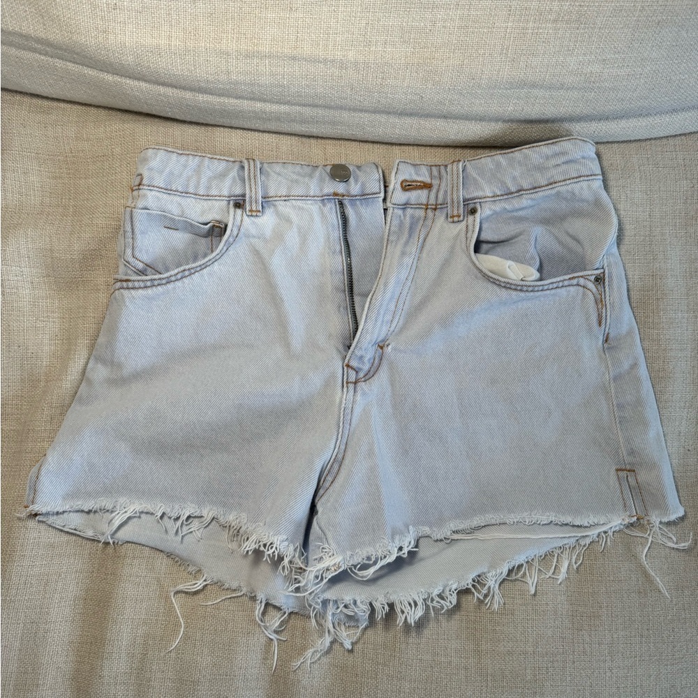 Zara light wash denim shorts